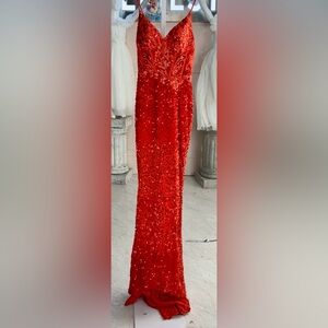 Elegant Red Sequin Evening Gown/Prom Gown
